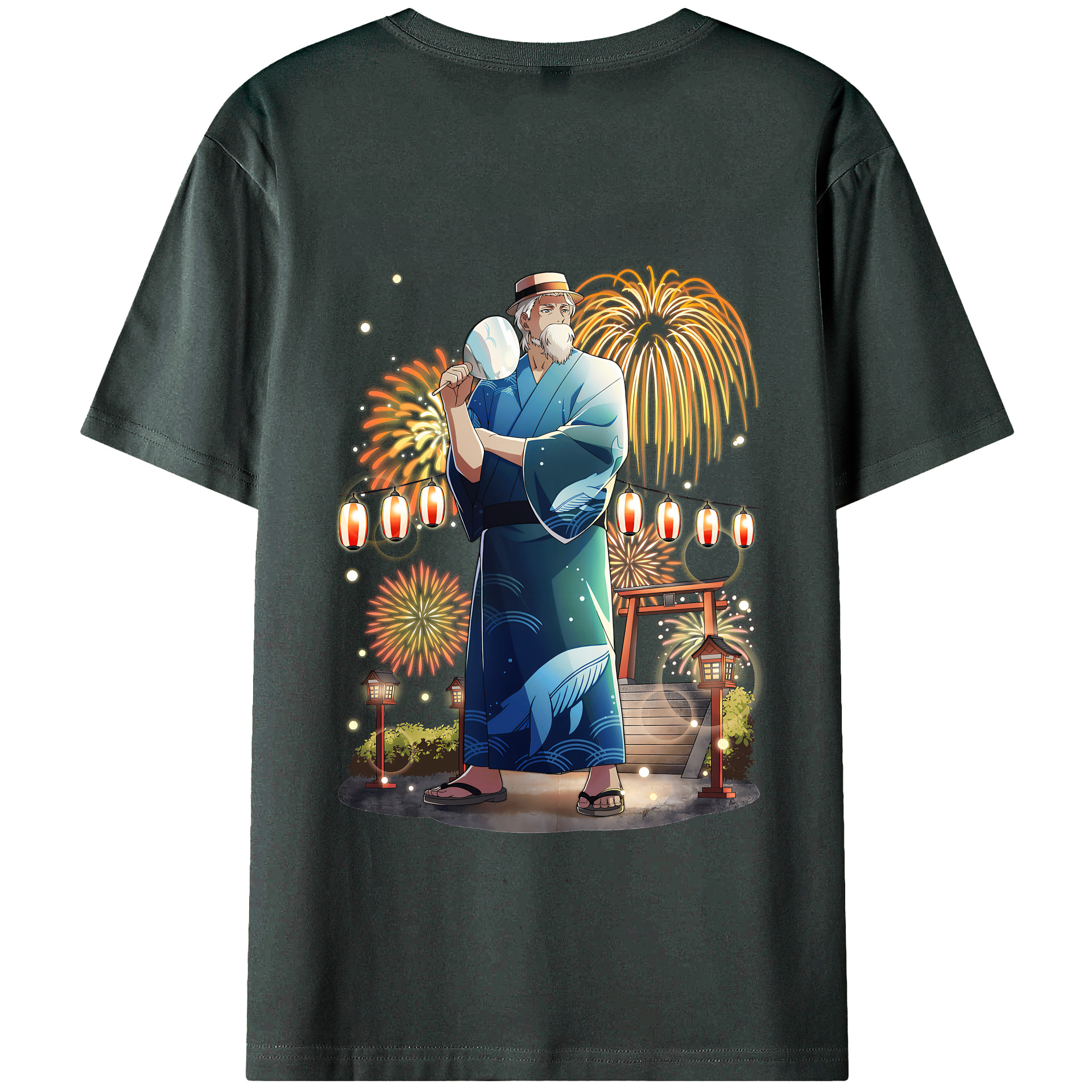 （画像用） 文豪ストレイドッグス Bungo Stray Dogs 綿100％ メンズ半袖Tシャツ（バックプリント） 通気性